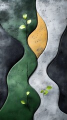 Obraz premium Abstract Spring Leaves on Textured Surface