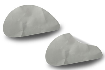 Blank Sticker Texture Design Set For Mockup Template