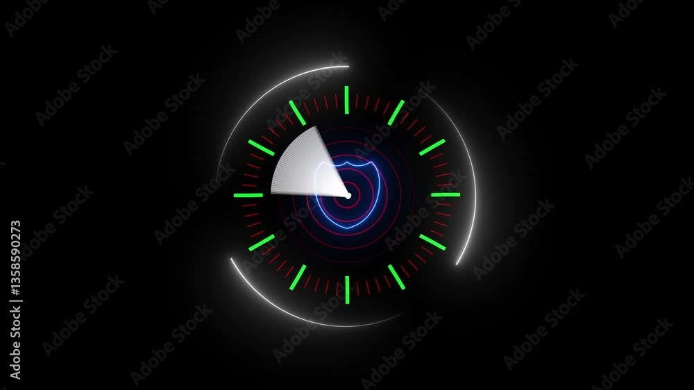 Poster radar hud animation, radar screen digital concept. futuristic interface hud design, infographic elem