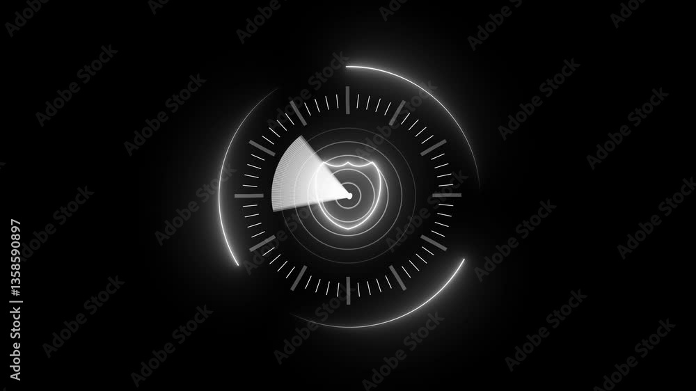 Poster radar hud animation, radar screen digital concept. futuristic interface hud design, infographic elem