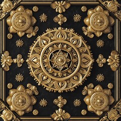 Obraz premium Cultural heritage meets digital art gujaba thai talisman with timeless symbolism