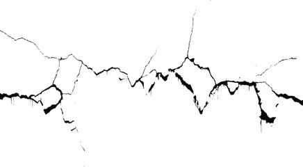 Surface cracks and fissures in ground. Vector grunge cracked texture style with cracked texture.
