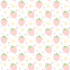 seamless pattern with strawberry