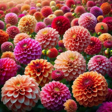 Dahlias are tuberous perennials with a vast range of flower form