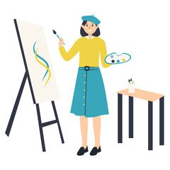 Illustration of People with Hobby. Enjoying Activity. Isolated Vector Cartoon Character.