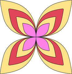 Obraz premium Retro Rainbow Shape Element Set