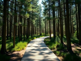 Fototapeta premium footpath in the woods