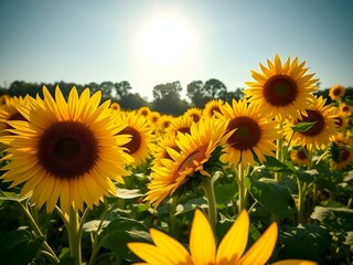 Obraz premium field of sunflowers