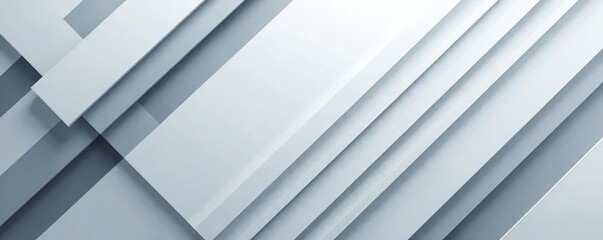 Obraz premium Geometric abstract background with gray and white oblique lines overlay, futuristic, technology