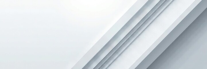 Obraz premium Geometric abstract background with gray and white oblique overlay lines, digital, illustration