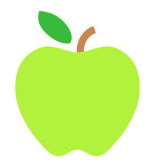 green apple isolated on white