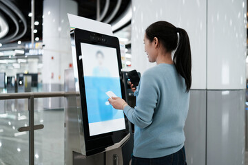 Engaging with Advanced Touchscreen Technology at a Modern Public Facility
