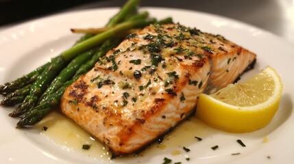 59. A refreshing glass of iced tea garnished with a slice of lemon and mint