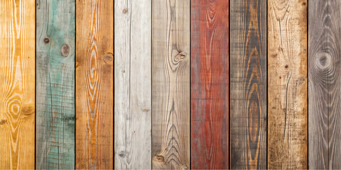 Colorful wooden planks background texture