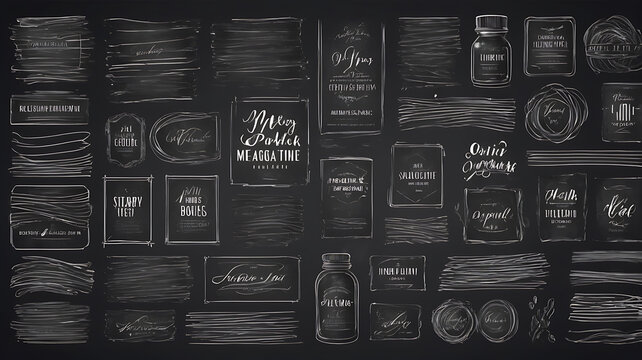 Rustic Chalkboard Menu Design: Handwritten Fonts & Craft Food Labels for Artisan Caf&eacute; Branding