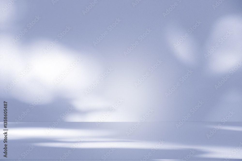 Poster wall interior background, studio and backdrops show products. with soft light shadow from window col