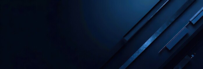 Obraz premium Black gray blue abstract modern background for design. Dark. Geometric shape. 3d effect. Diagonal lines, stripes. Triangles. Gradient. Light, glow. Metallic sheen. Minimal. Web banner. Wide. Panoramic