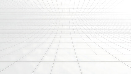Abstract Minimalist 3D Grid Background with Whitespace Patterns - Modern Architecture and Futuristic Design Template
