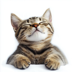 A high res photo of a healthy loved cat content and relaxed