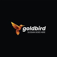 Gold Bird Gradient Colorful Logo