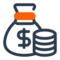 Money Bag and Coins for Rodeo Prize