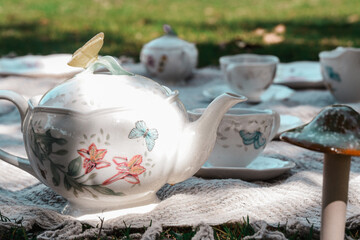 Floral Tea Set for a  Spring Tea Party