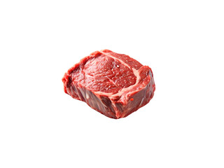 Fototapeta premium Raw beef steak isolated on transparent background 