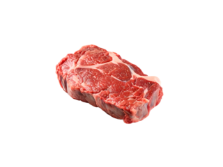 Raw beef steak isolated on transparent background 