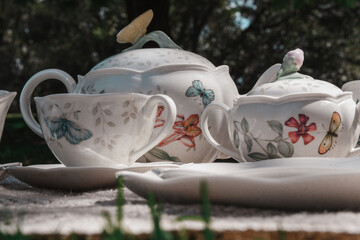 Floral Tea Set for a  Spring Tea Party