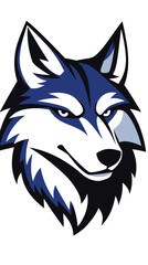 Fierce Wolf Head Vector Logo Design in Bold Art Style on White Background