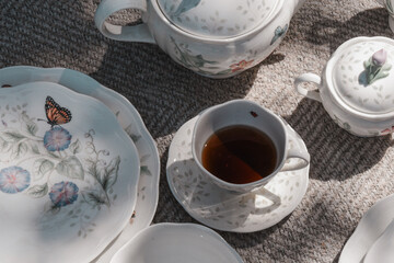 Floral Tea Set for a  Spring Tea Party