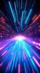 Obraz premium Neon Speed Tunnel.