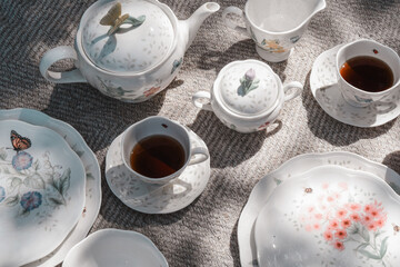Floral Tea Set for a  Spring Tea Party
