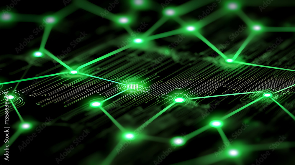Poster tech innovation event network visualization digital space graphic design abstract close-up data conn