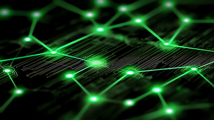 Fototapeta premium Tech innovation event network visualization digital space graphic design abstract close-up data connectivity concept