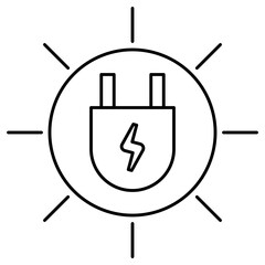 Sun energy Outline icon