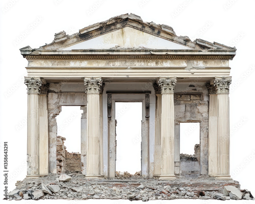 Poster classical architecture architecture classical building.