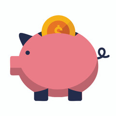 piggy bank with money