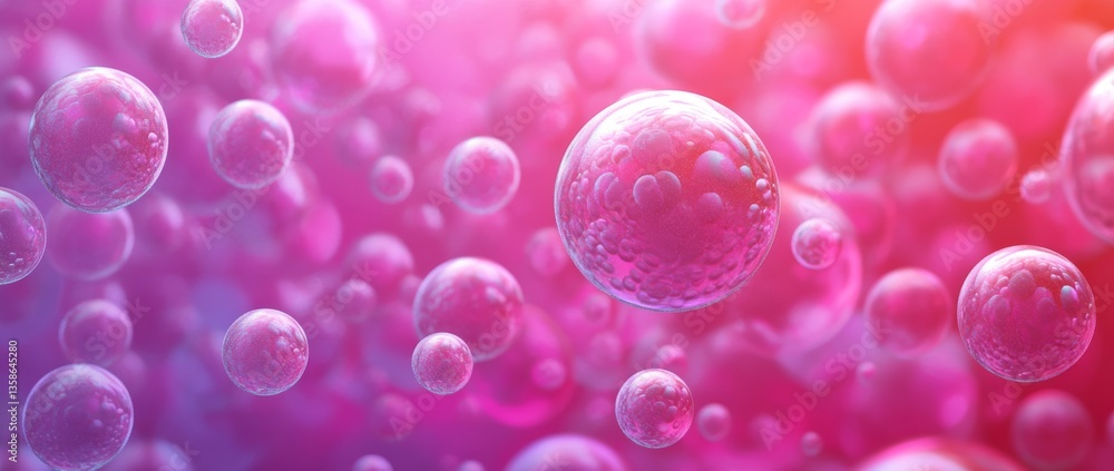 Poster colorful bubbles floating in a liquid mixture create a mesmerizing visual experience with vibrant hu