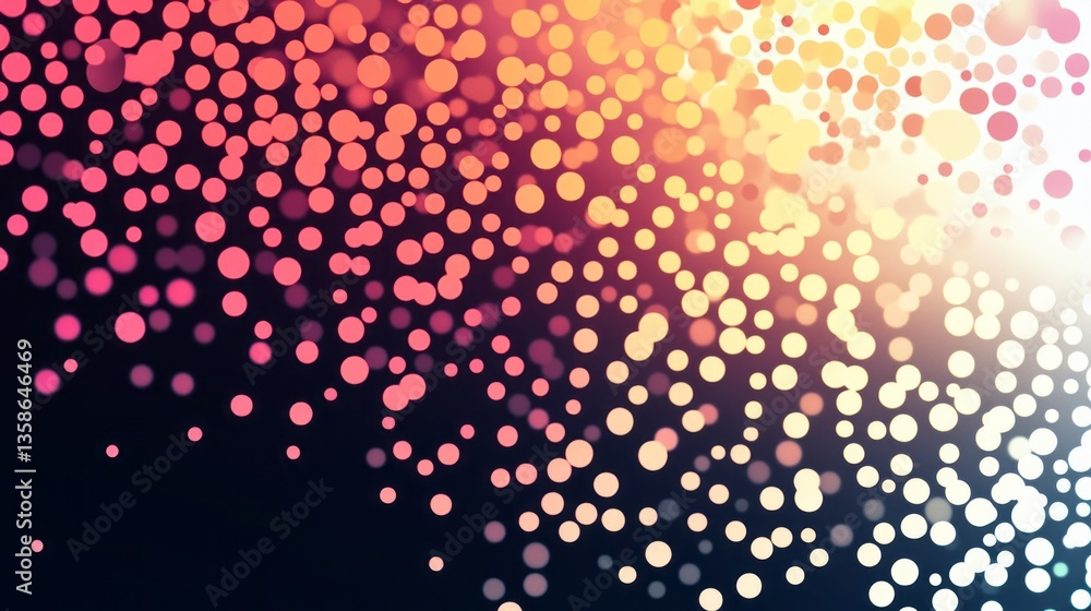 Poster colorful abstract dots create dynamic visual effect during digital art creation event in a studio se