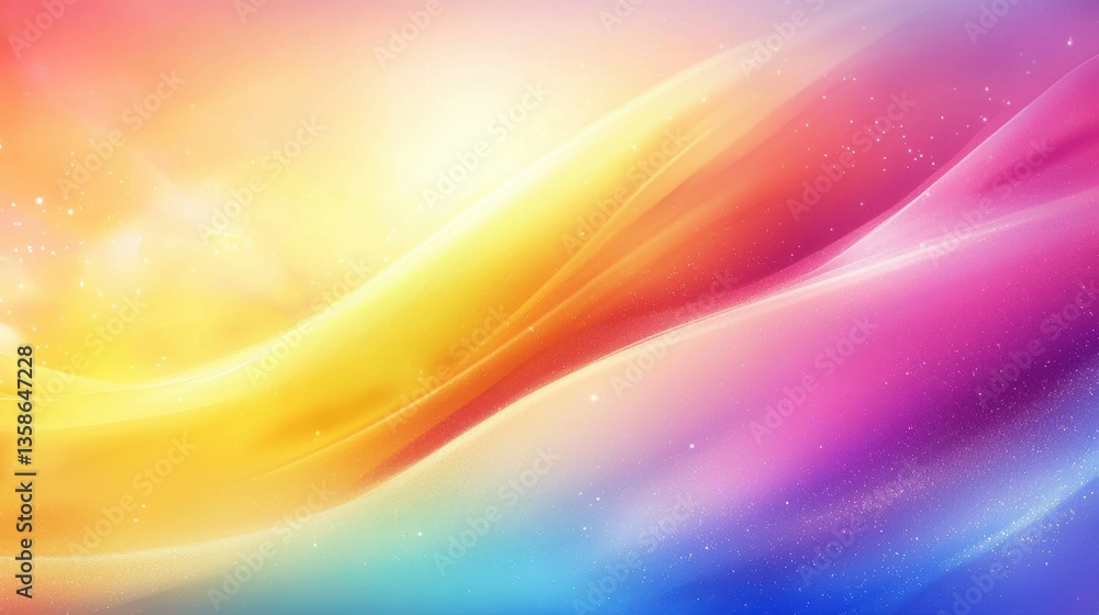 Aufkleber mesmerizing abstract composition featuring dynamic swirling waves of vibrant glowing colors creating