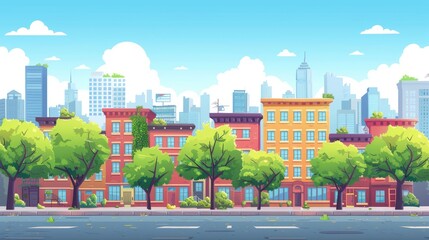 Vibrant Cityscape: A Sunny Day in the Urban Jungle