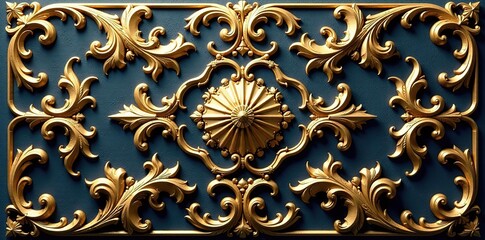 Ornate and intricate baroque style repeating background design, baroque,  swirls
