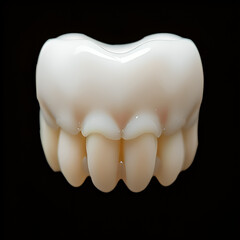 tooth on a black background