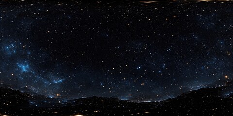 Star field panorama, environment HDRI map (medium density). Equirectangular projection, spherical panorama. 3d illustration