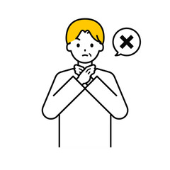 上半身のポーズ_シンプルなシニアの男性14