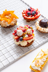 festive cakes in a brightly lit kitchen
