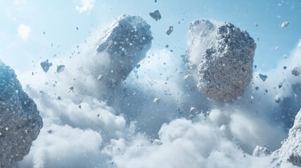 Abstract clouds with rocky elements