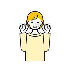 上半身のポーズ_シンプルなシニアの女性09