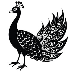 Naklejka premium Adobe IllustrPeacock Vector Shilhouette Bundle Set Collectionator Artwork